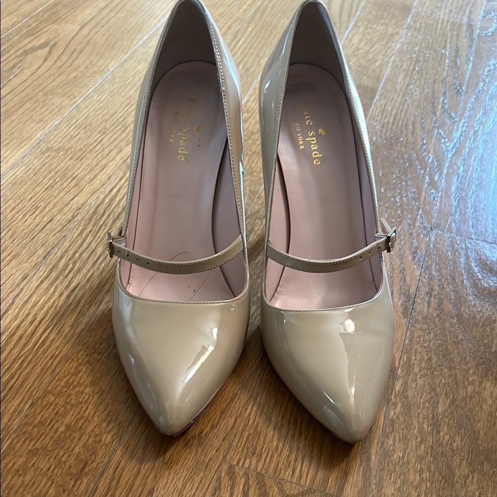 Kate Spade Beige Patent Heels